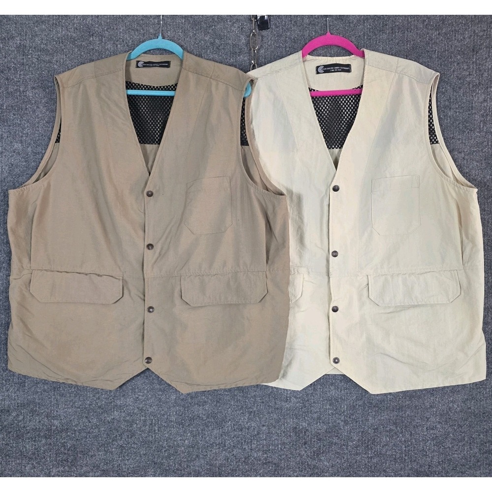 x2 Concealed Carry Clothiers 2XL Vest Tan Khaki Brown XXL Tactical Hunting 2pcs